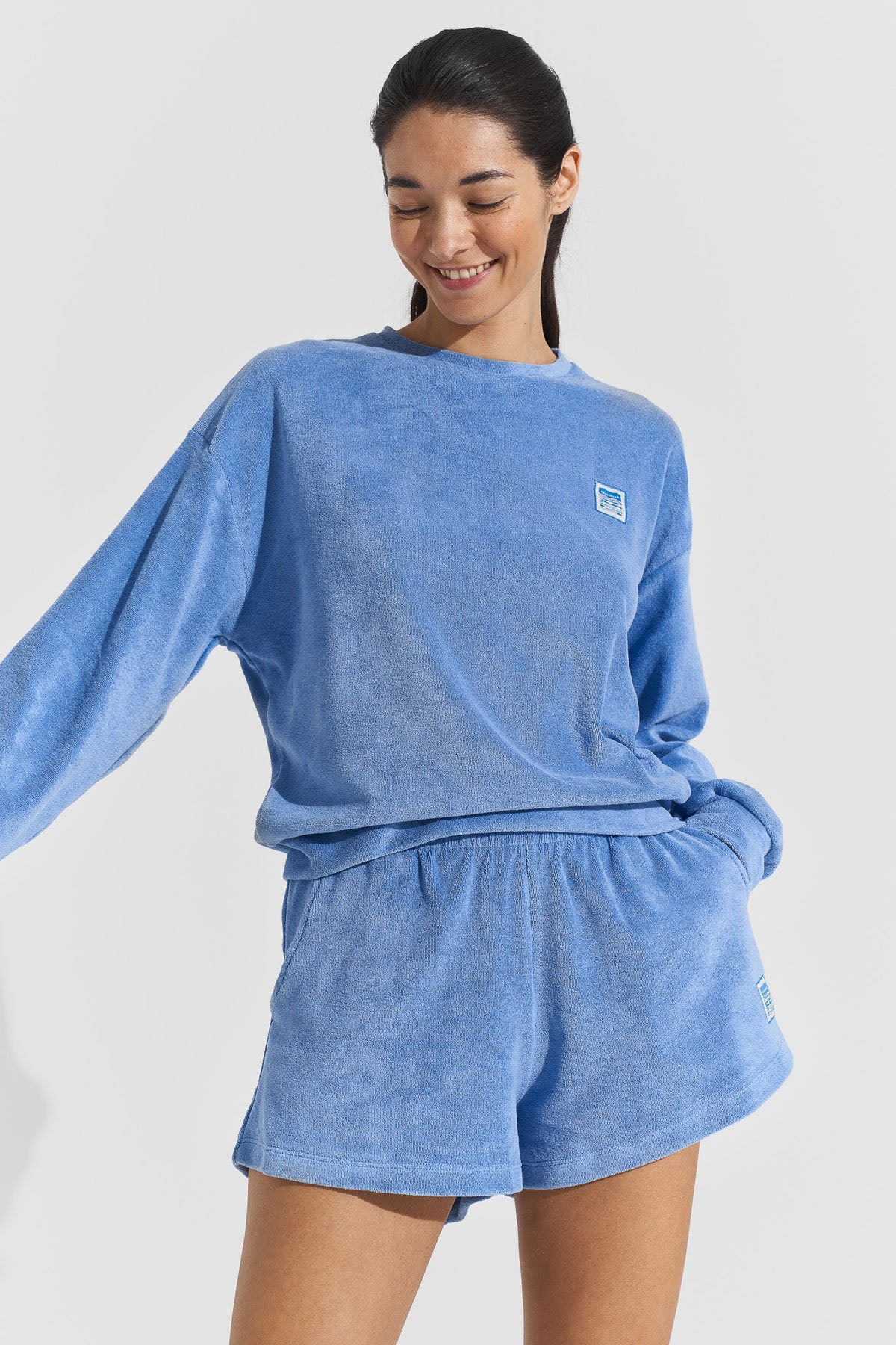 Gensere | Terry Logo Sweatshirt Sky Blue