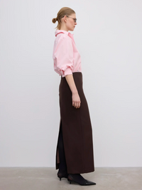 Pencil Maxi Skirt Chocolate Brown Skjørt