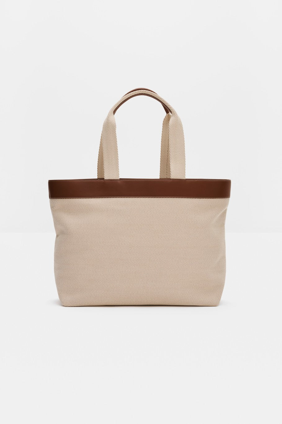 Monogram Grand Canvas Tote Light Taupe Vesker