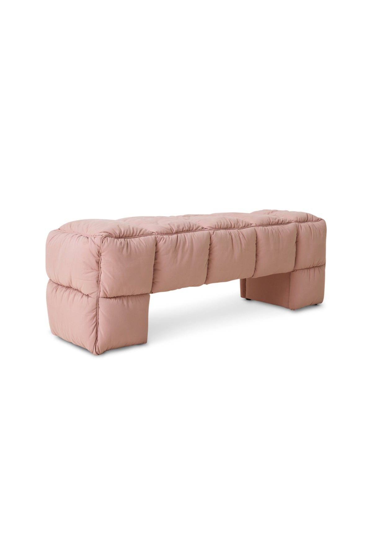 Puffy lobby bench, Blush