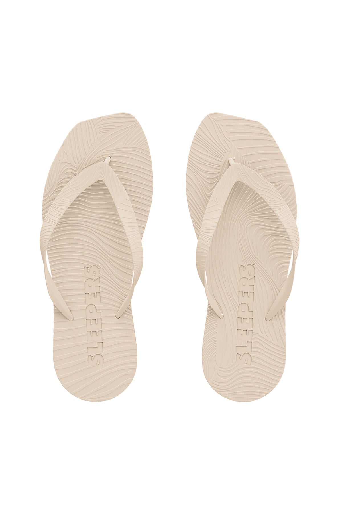 Tapered Platform Flip Flop Eggnog Sko