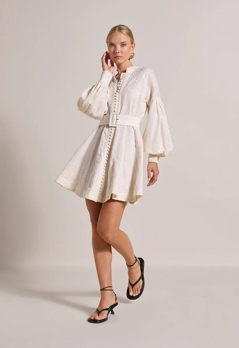 Berite Short Dress Antique White Kjoler