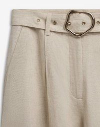 Zephyr Linen Pants Straw Bukser