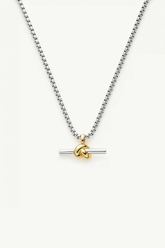 Lucy Williams Chunky Knot T-Bar Necklace
