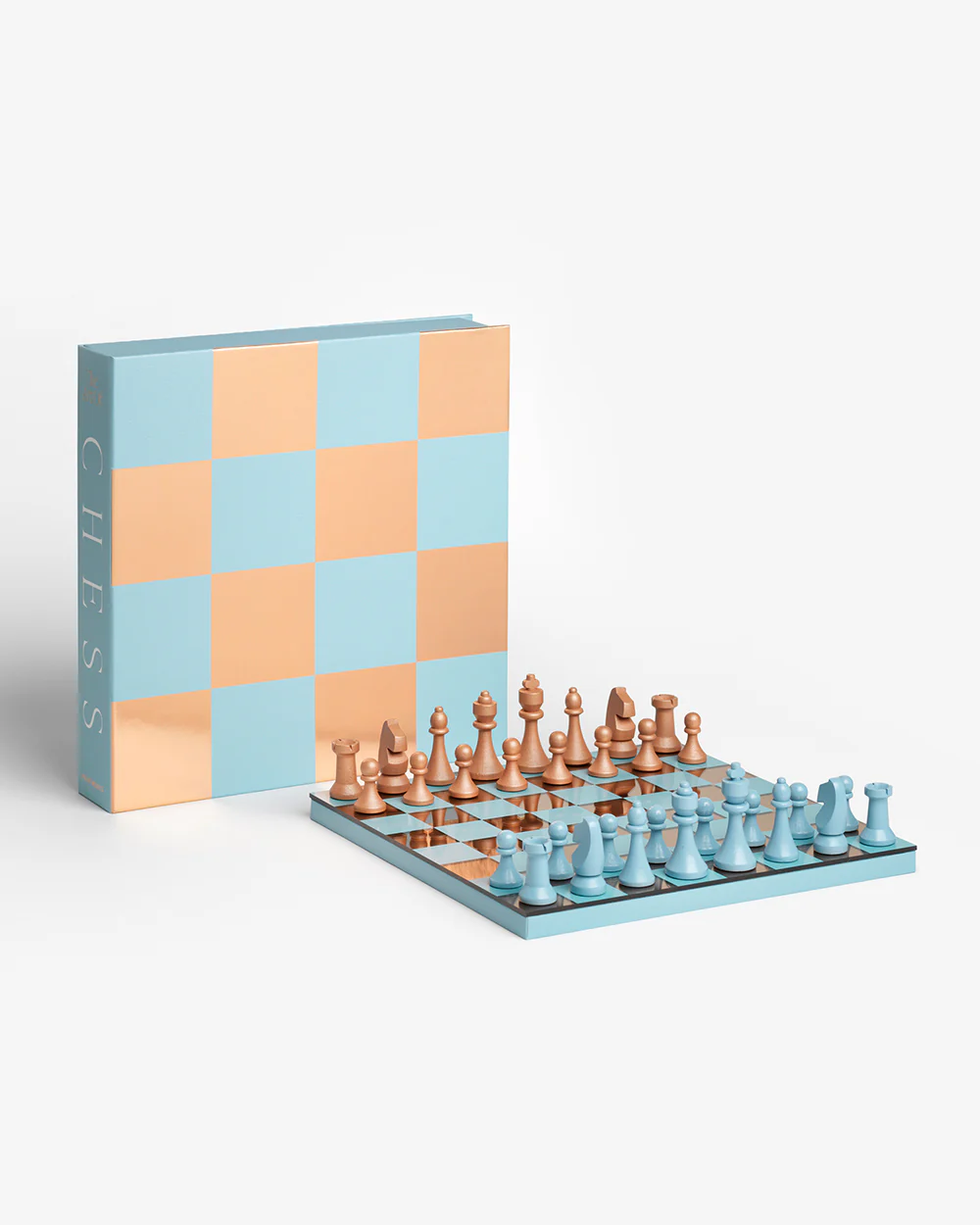 Classic - Art Of Chess Mirror, Light Blue/Copper Dekor