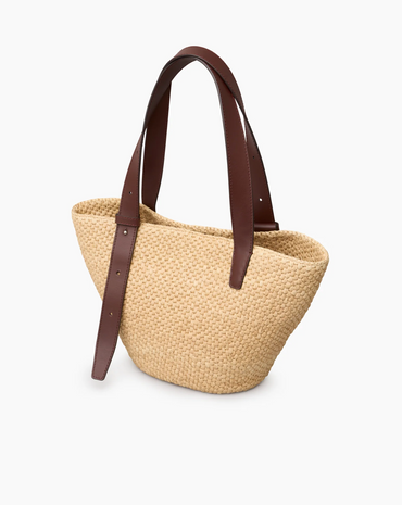 The Bianca Raffia Bag Small Natural Vesker