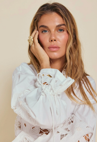 Tasmin Top Crispy White Bluser