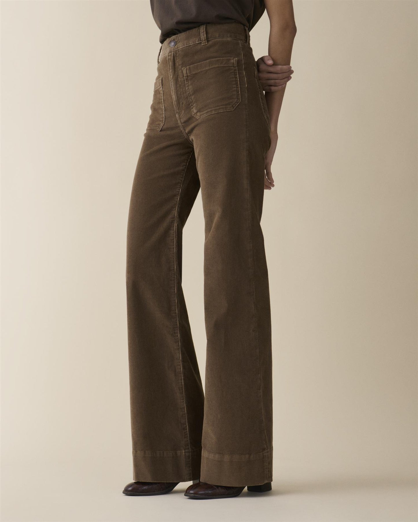 St Monica Brown Corduroy Bukser
