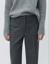 Thalia Melange Wool Medium Grey Bukser