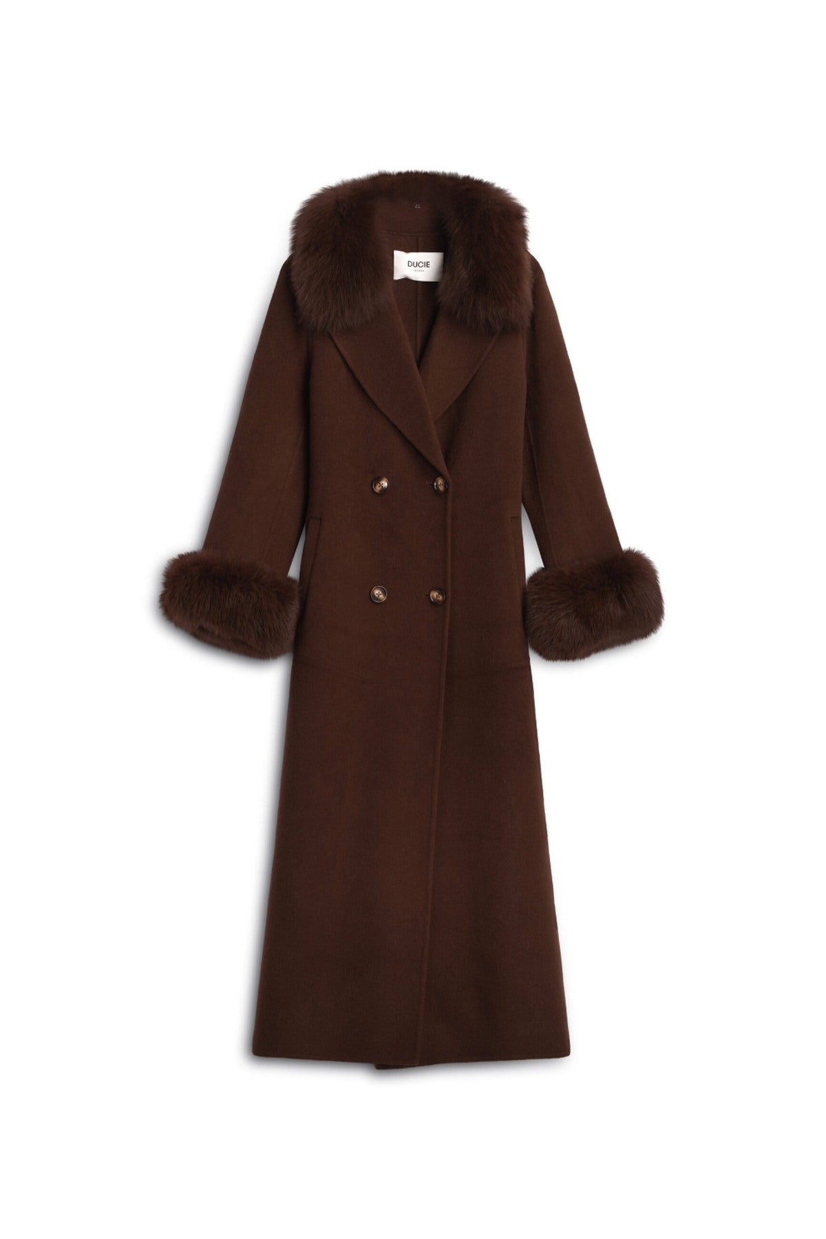 Marta Maxi Faux Coat Brown