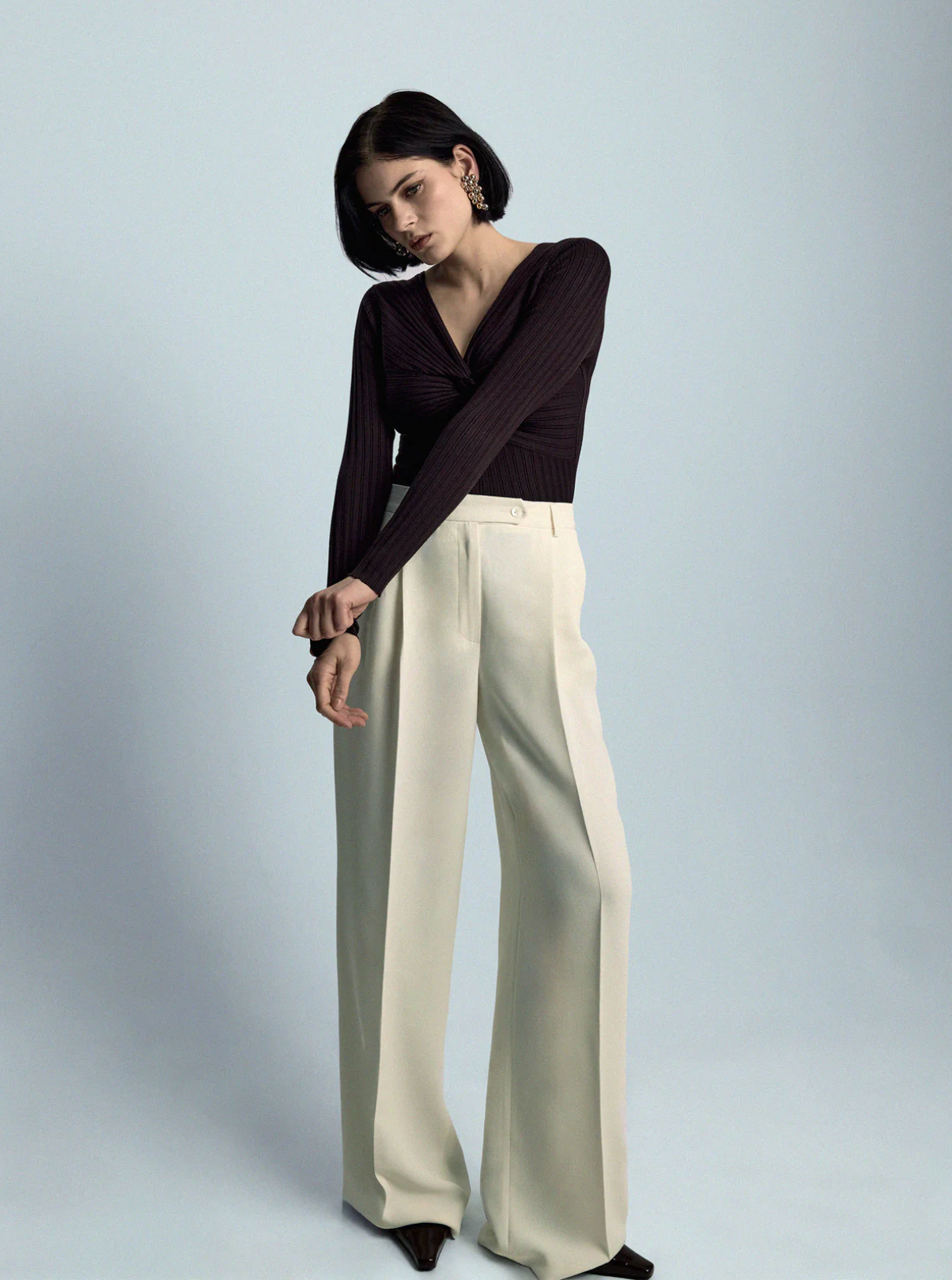 Polly Knit Mocha Gensere