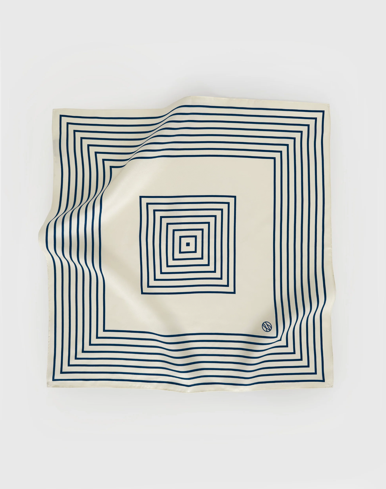 Striped Scarf Cream & Navy Tilbehør