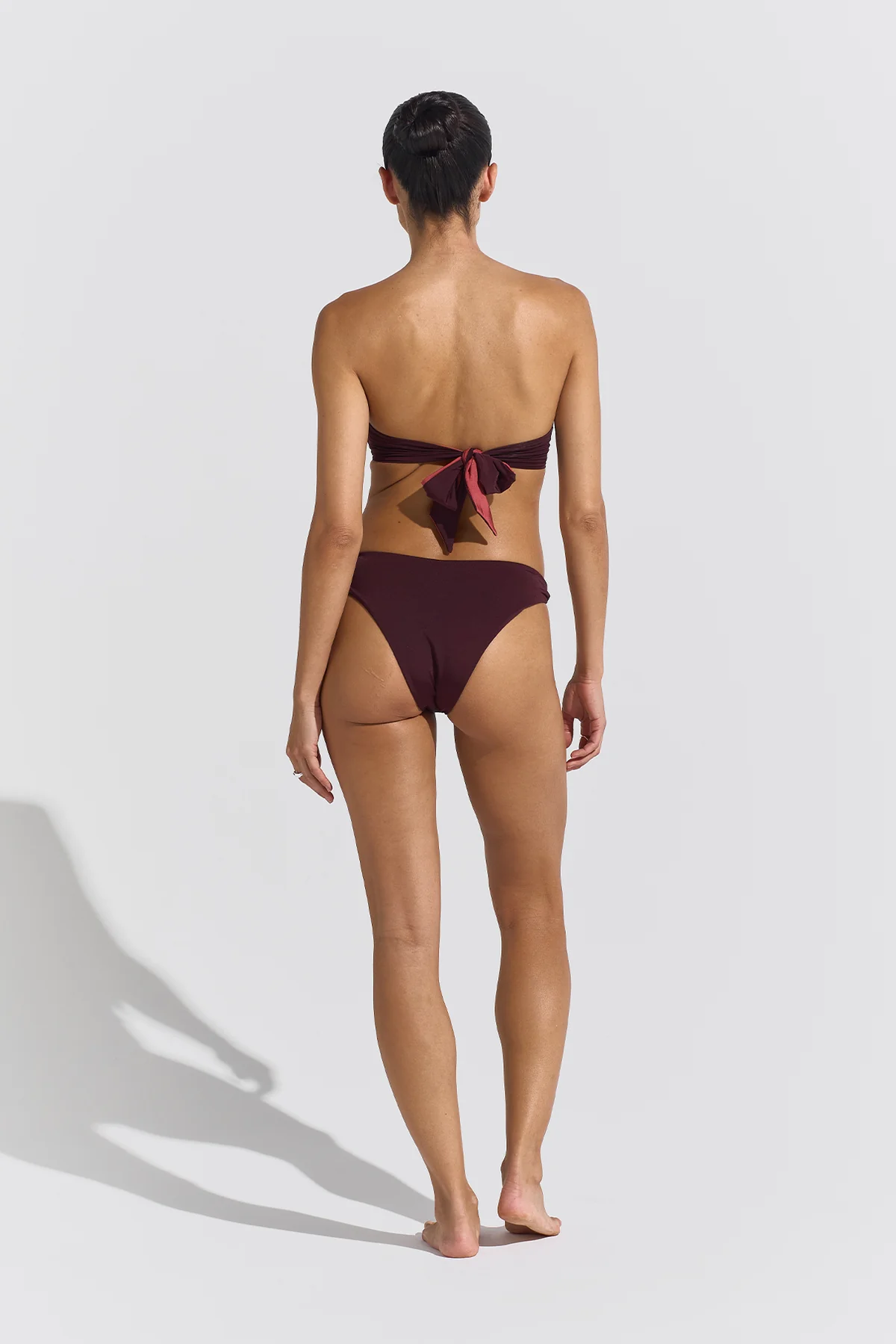 Twisted Bikini Bottoms Burgundy Badetøy