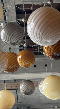 Ø30 Murano Pendel Grå Brun Lamper