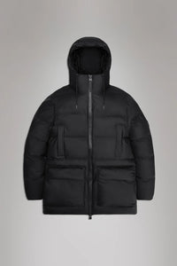 Alta Long Puffer Cargo Jacket Black Yttertøy