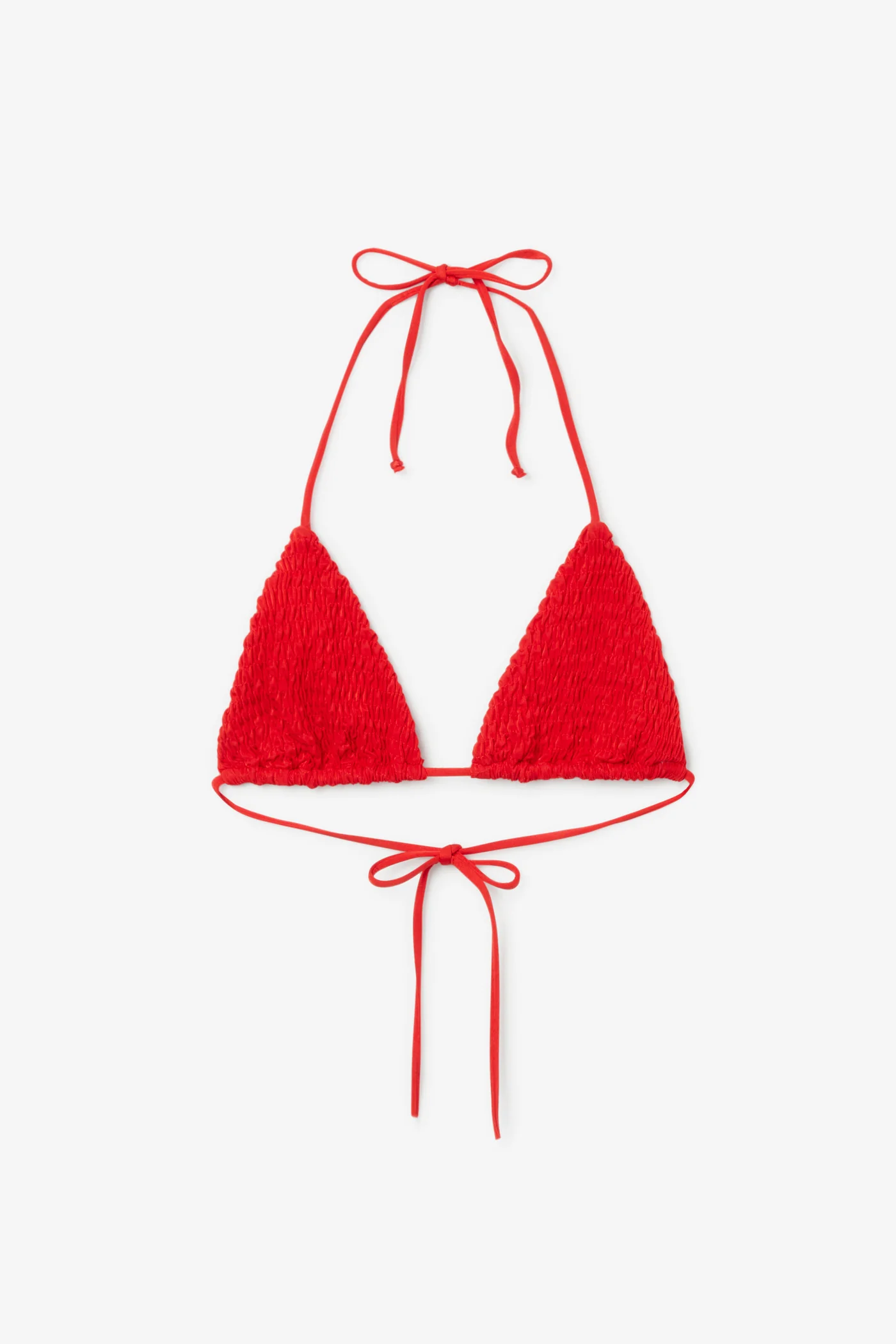 Clean Smocked Top Red Bikini