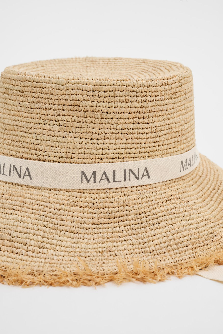 Judith Fringe Trimmed Raffia Hat Natural Hatter