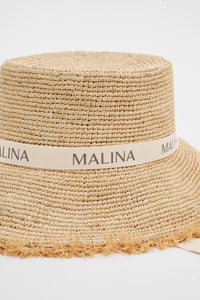 Judith Fringe Trimmed Raffia Hat Natural Hatter