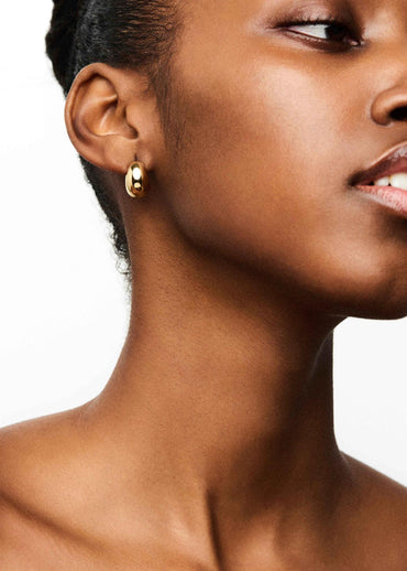 The Simone Earrings Gold Øredobber