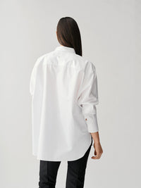 Oversized Boyfriend Shirt White Bluser