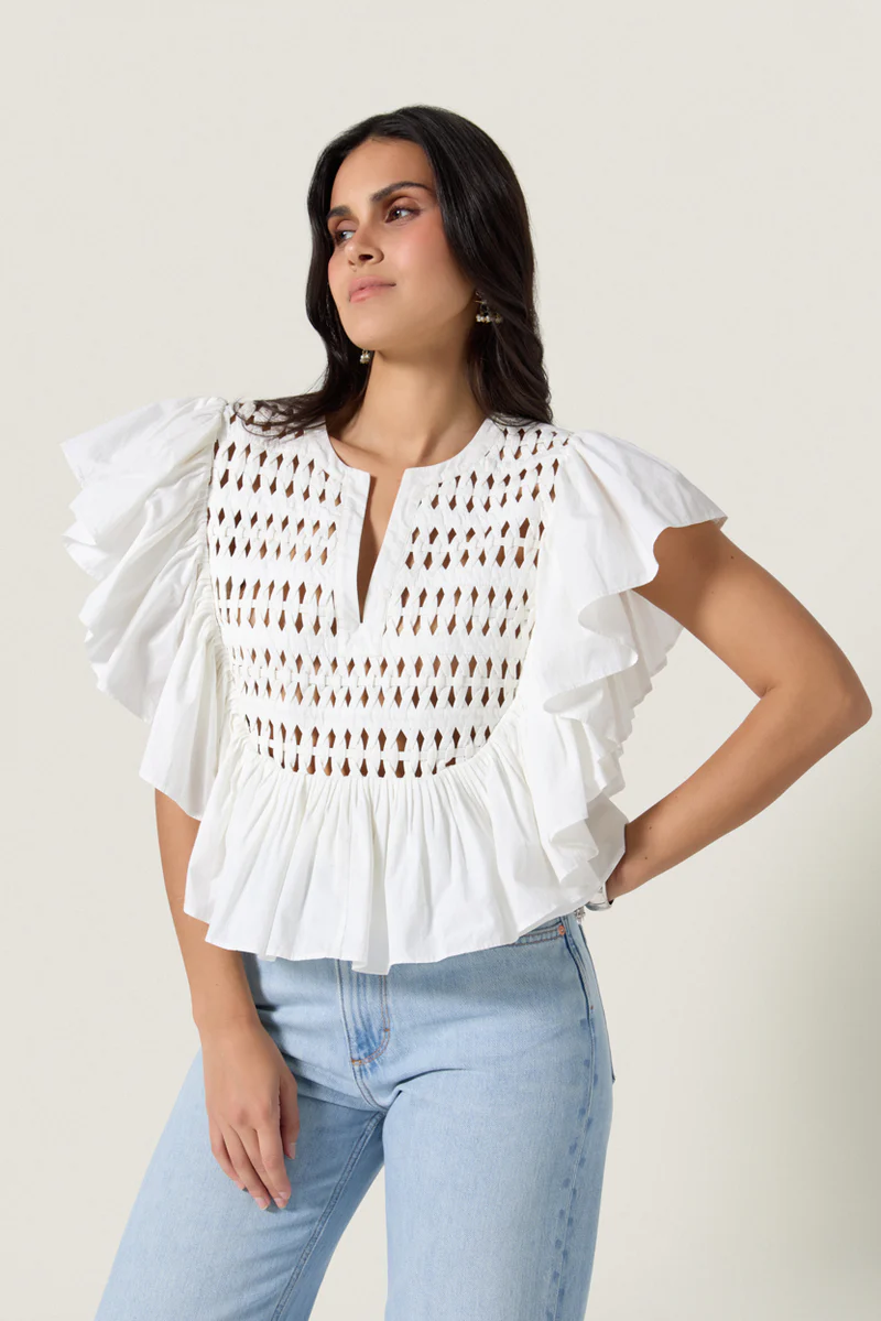 Tommie Top Crispy White Bluser