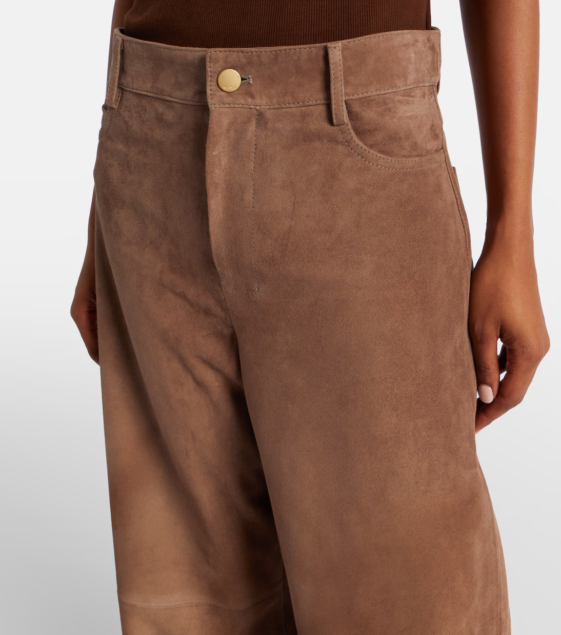 Fulmine Suede Trousers Beige Bukser