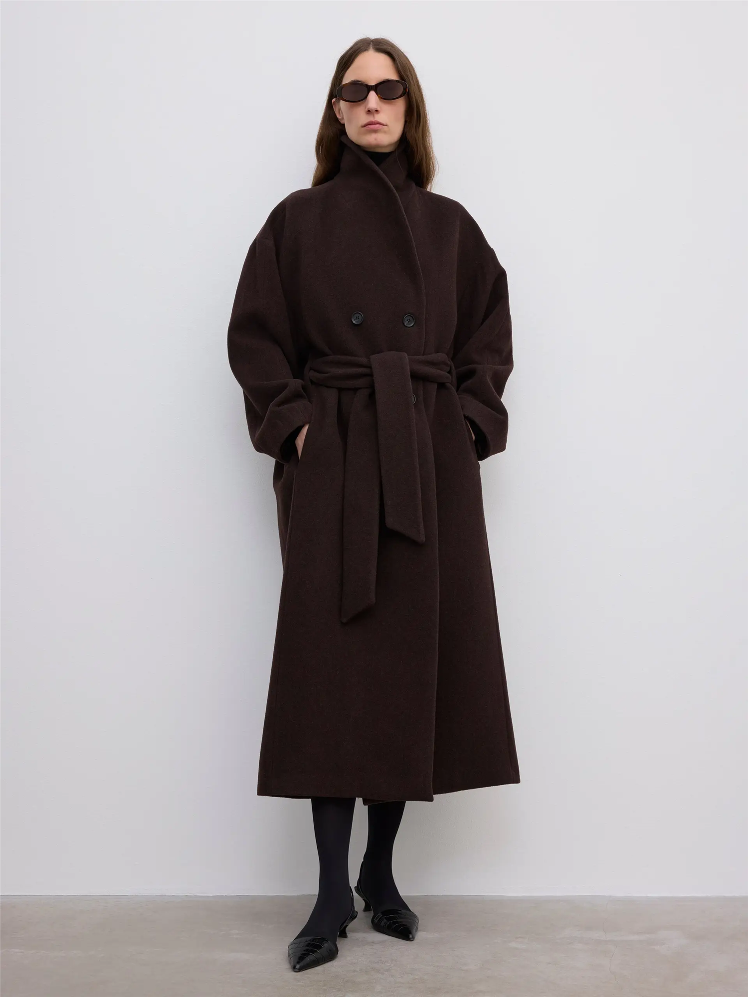 Relaxed Wool Coat Chocolate Brown Yttertøy