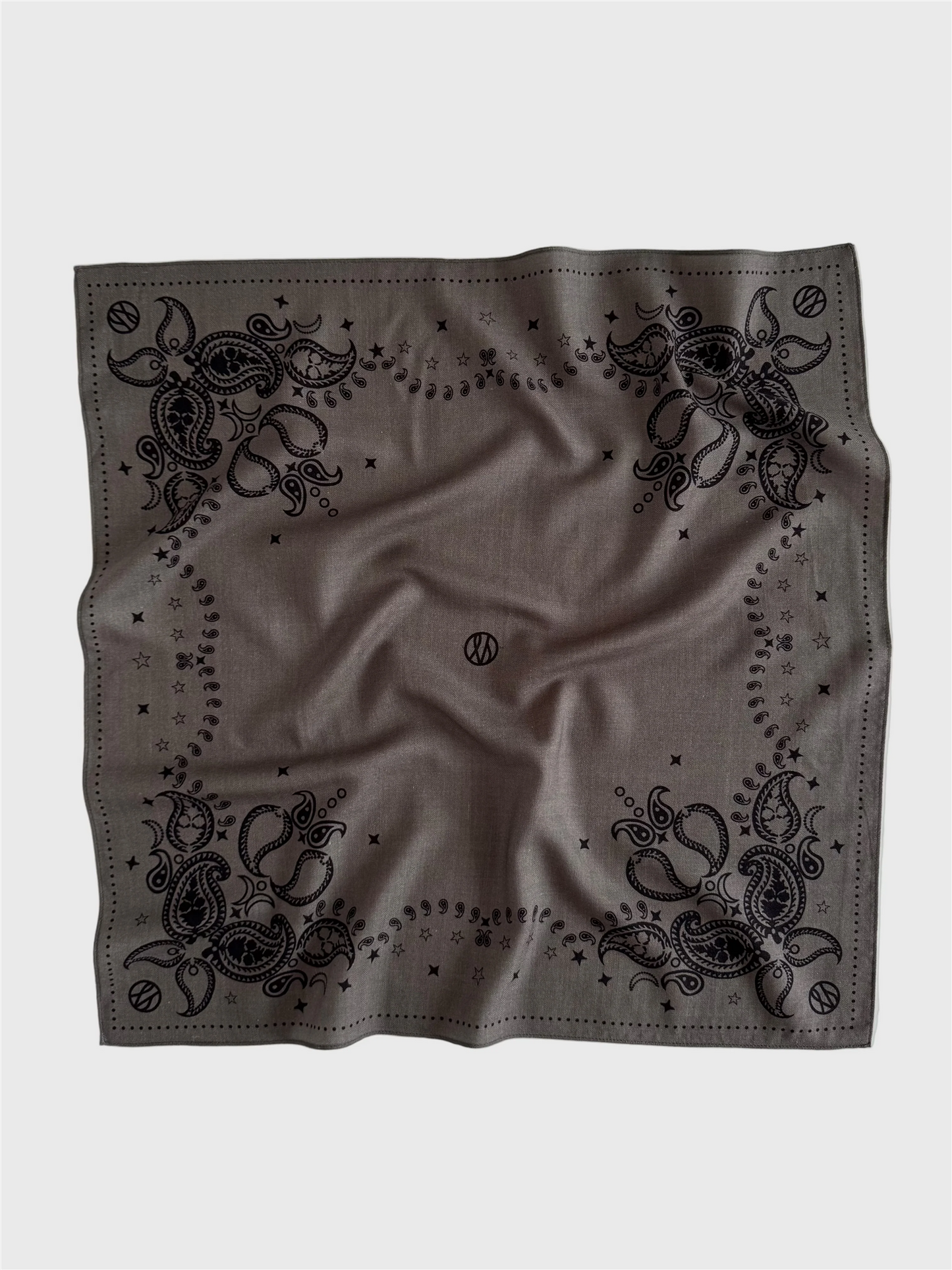 Wool Paisley Scarf Taupe
