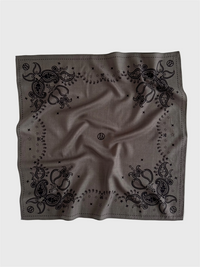 Wool Paisley Scarf Taupe