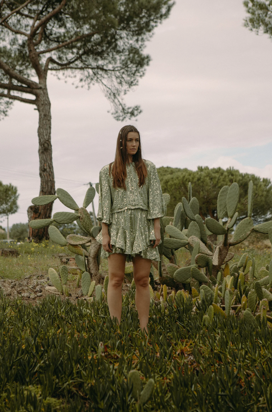 Skjørt | Sequin Shirt Shorts Soft Pistachio