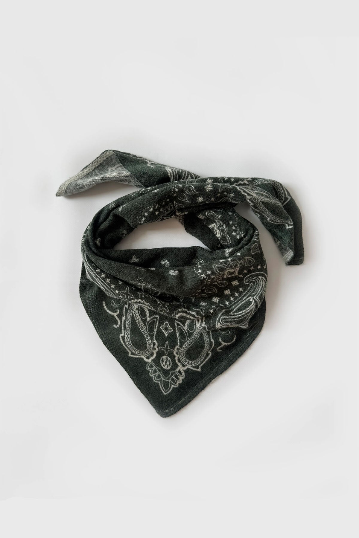 CASHMERE PAISLEY SCARF - GREEN
