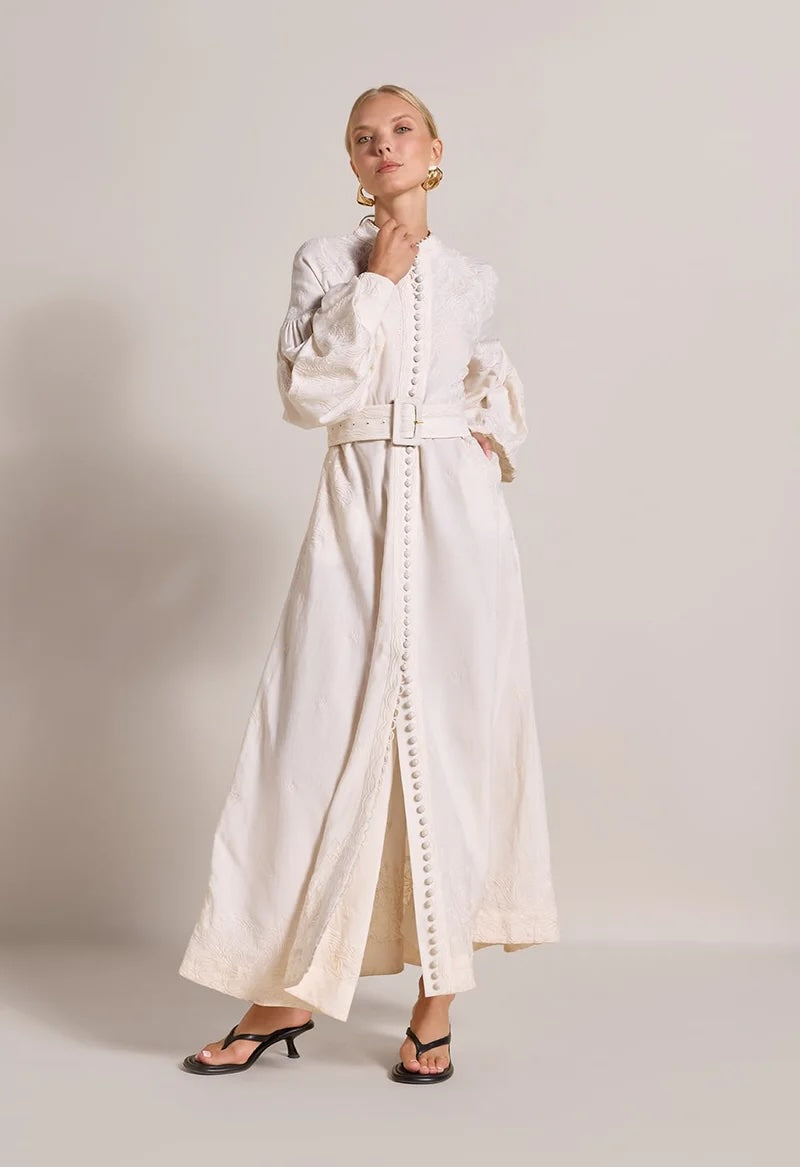 Beyonce Long Dress Antique White Kjoler