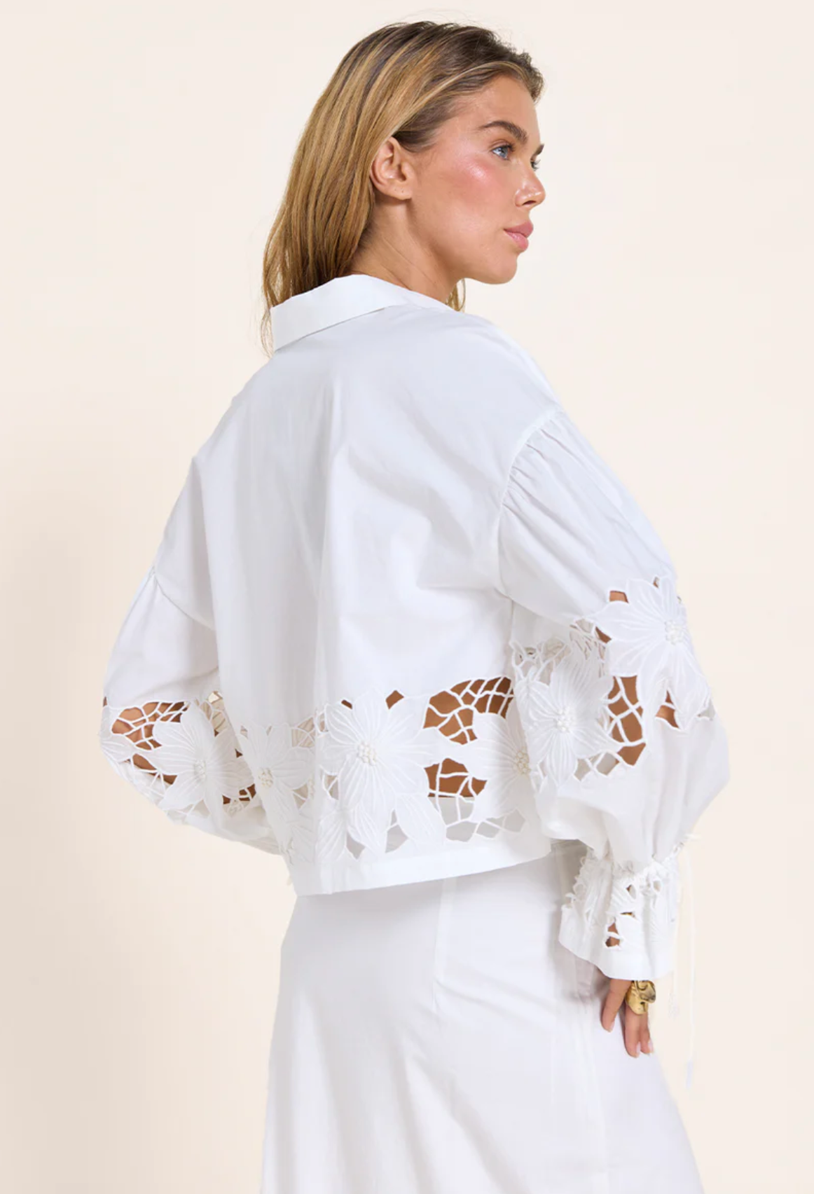 Tasmin Top Crispy White Bluser