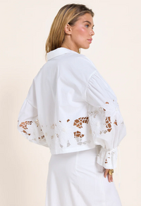 Tasmin Top Crispy White Bluser