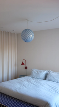 Ø40 Murano Pendel Blå Swirl Lamper