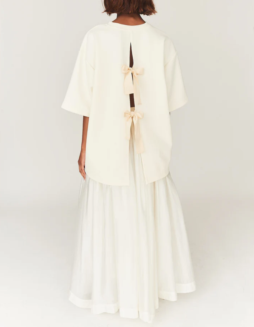 Gilian Volume Skirt Cream Skjørt