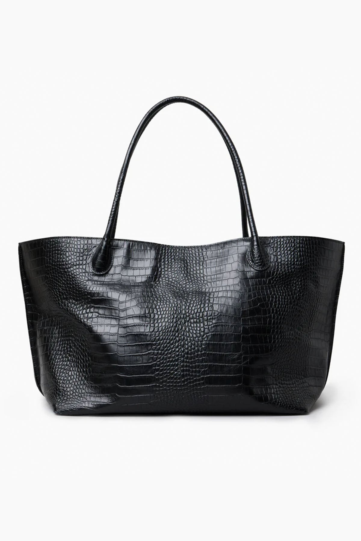 Vesker | The Eva Weekend Tote - Black Croc