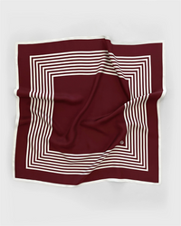 No.13 Scarf Wine Red & Cream Tilbehør
