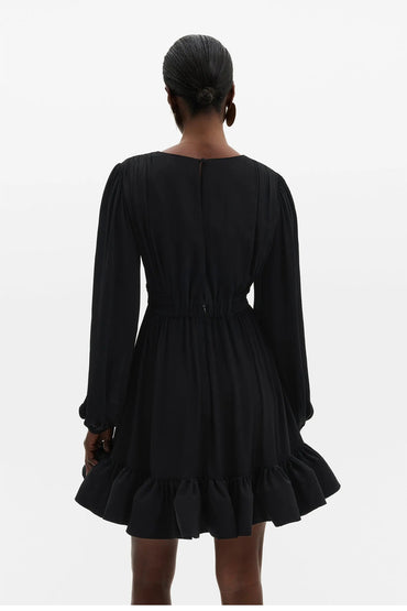 Kjoler | Jadie V-Neck Ruffled Mini Dress