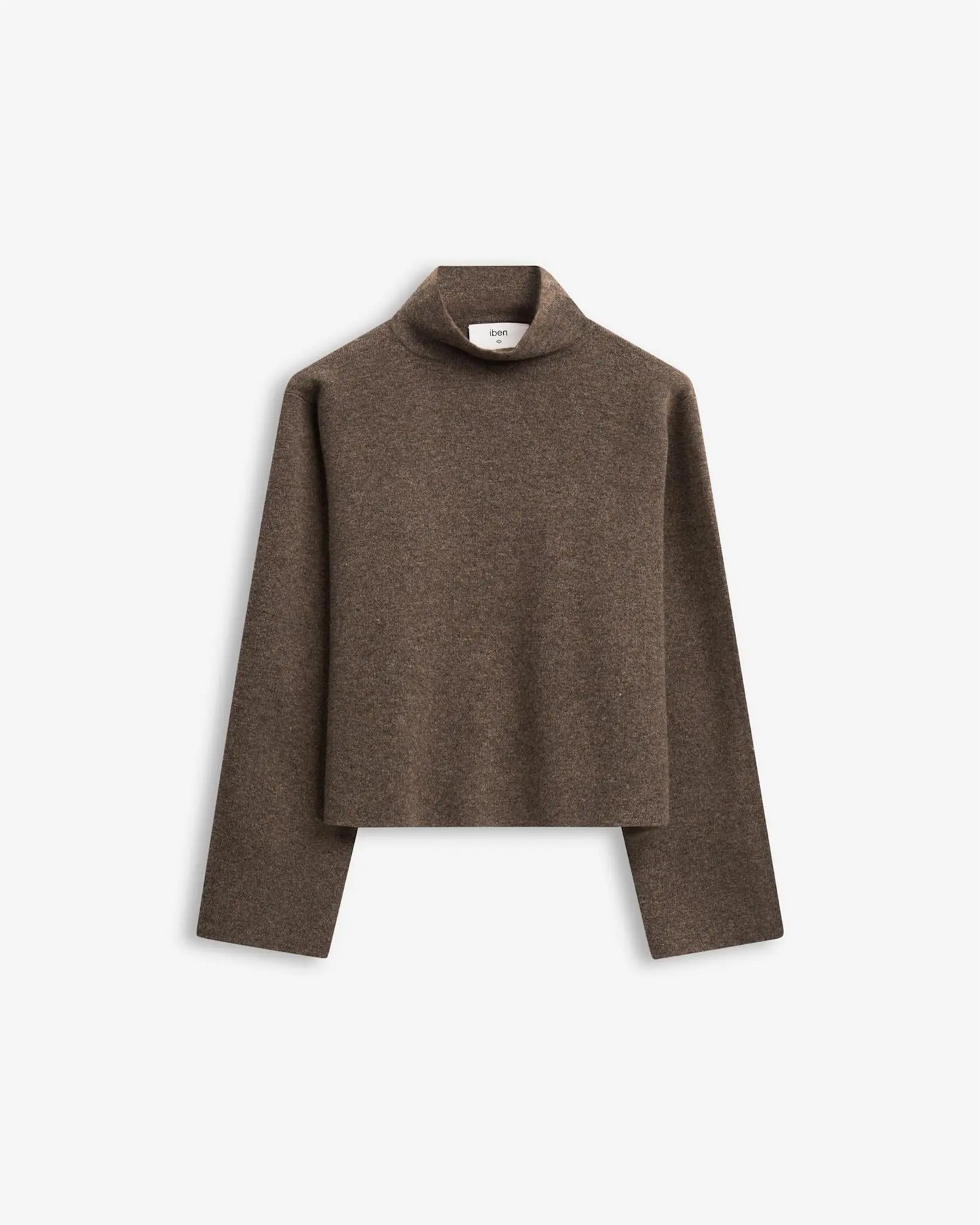 Serge Merino Sweater Brown Melange Gensere
