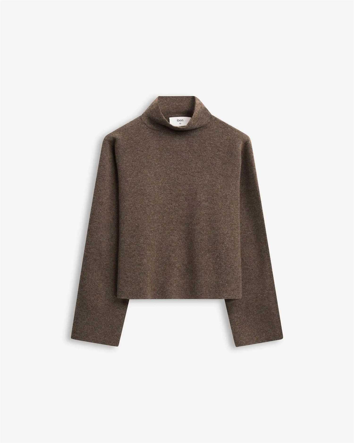 Serge Merino Sweater Brown Melange Gensere