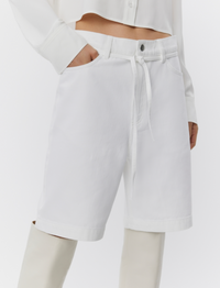 Elijah Shorts – Winter White Denim Shorts