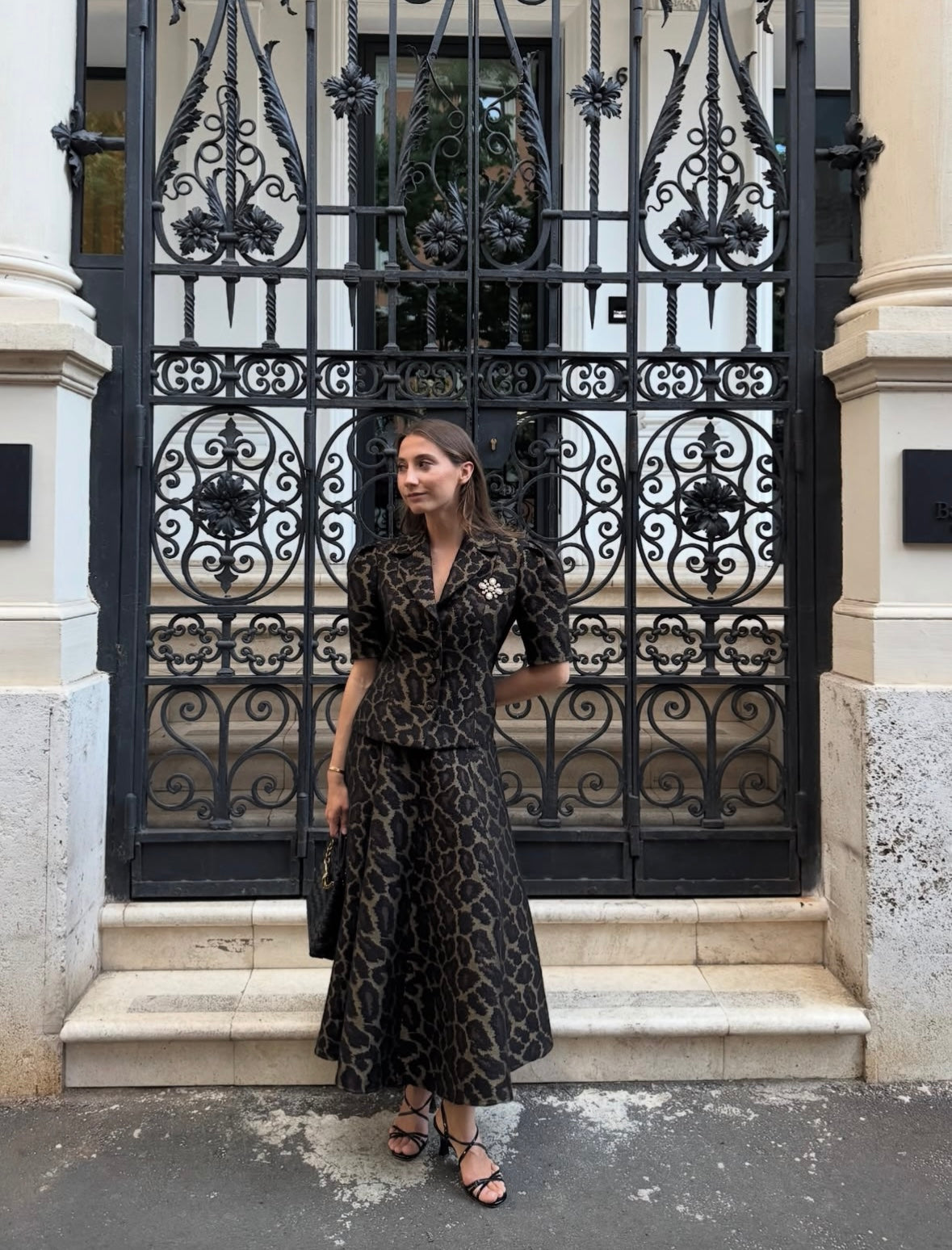 Ivona Blazer Sparkly Leopard Blazere