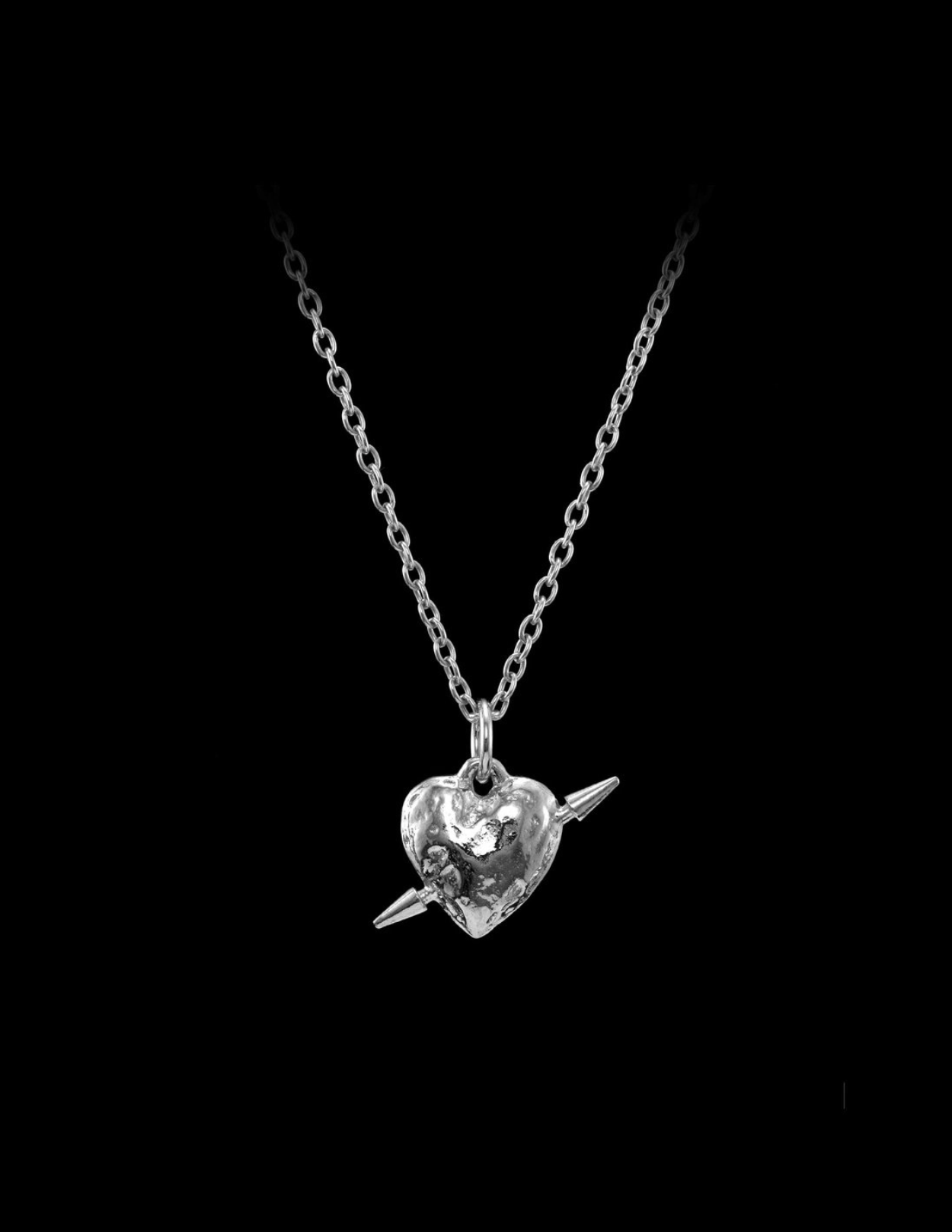 Tuvstarrs Heart Necklace Silver Smykker