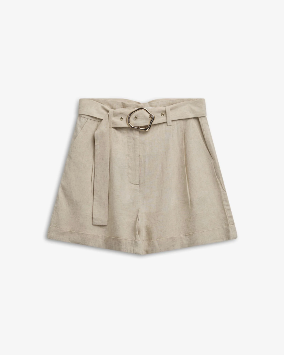 Zephyr Linen Shorts Straw Shorts