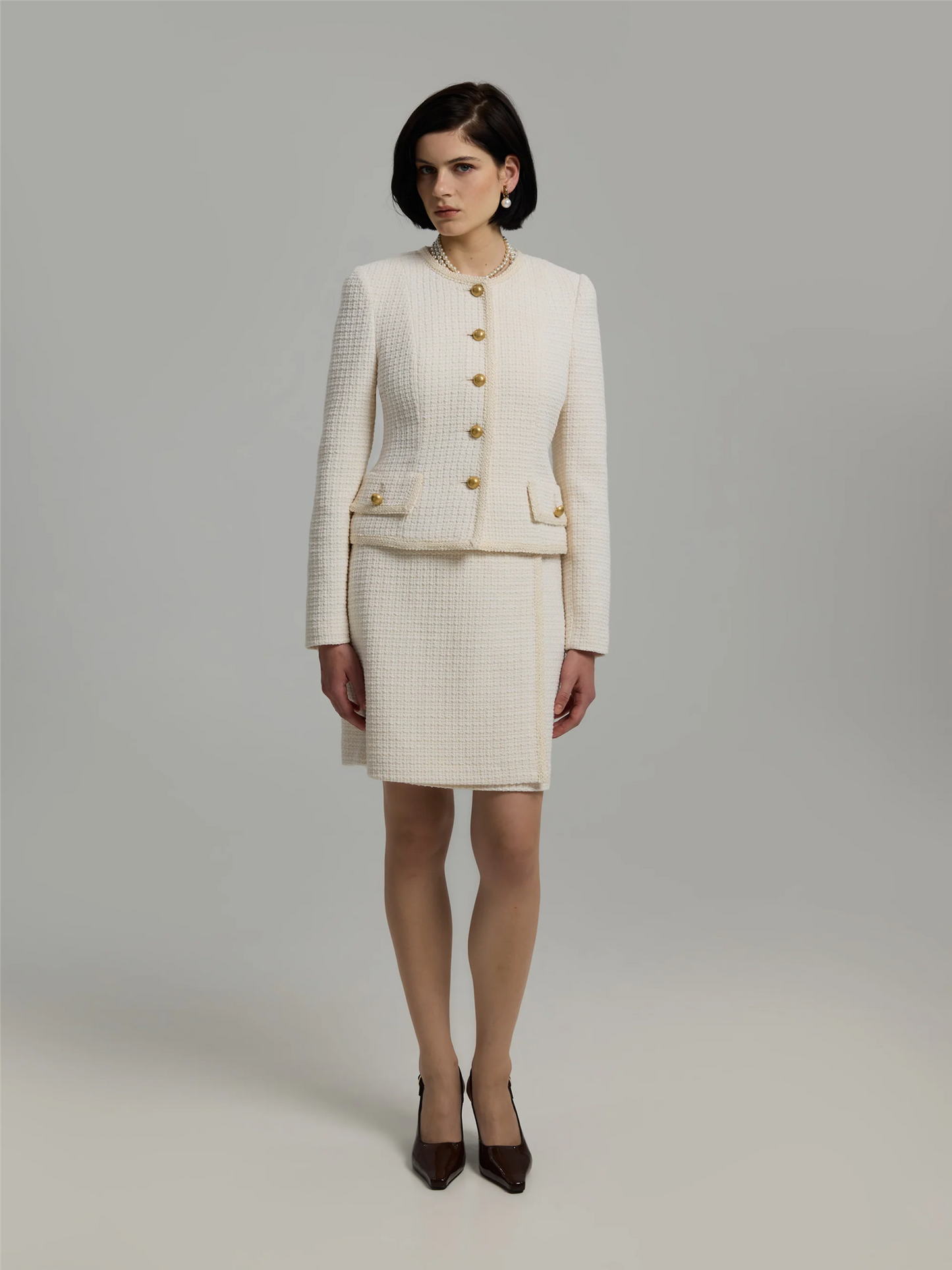 Celia 50 Skirt White Skjørt