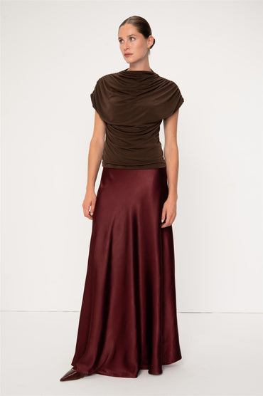 Hazel Skirt Burgundy Skjørt