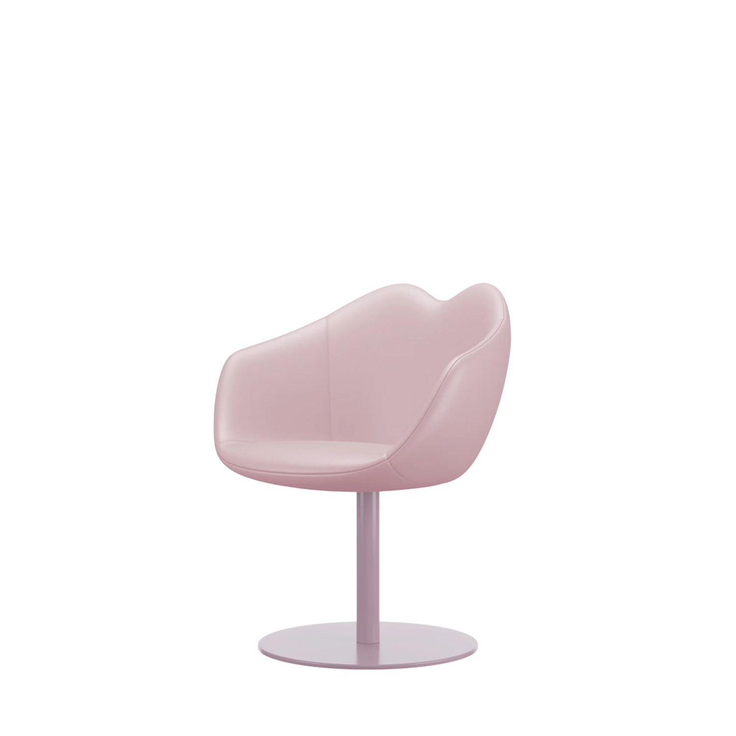 XOXO Chair Round Base Pink Leather Stoler