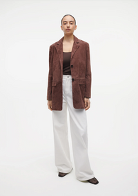 Riva Suede Blazer Marrone Blazere