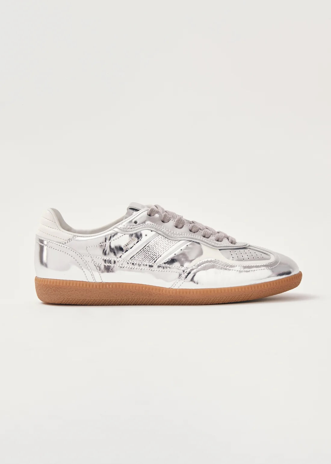 Tb. 490 Rife Shimmer Silver Cream Leather Sneakers Sko